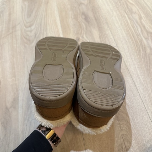 Orthofeet Men's Orthopedic Brown Faux Fur Tuscany Slippers Size 10.5 Comfort - Picture 7 of 8